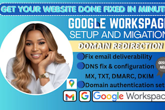 quickly setup or fix google workspace, g suite business email gmail