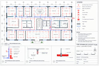design fire sprinkler systems, fire protection, hydrants, novec and cad drawings