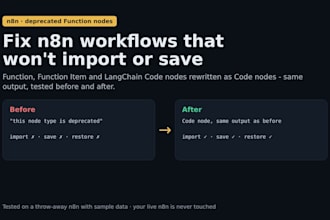fix n8n workflows blocked by deprecated function nodes