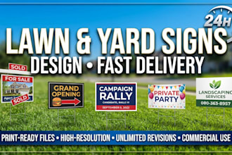 design lawn sign yard bandit sign board real estate billboard signage banners