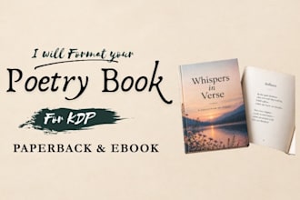 format your poetry book for KDP paperback and ebook