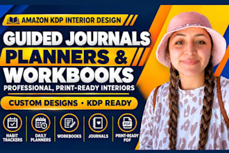 format and design a guided journal or planner interior for amazon KDP