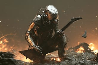 design a metal album cover artwork no ai