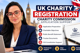 prepare UK cio charity registration application for the charity commission