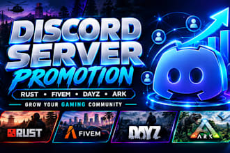 discord server promotion, minecaft promotion, , discord advertising, fivem ads