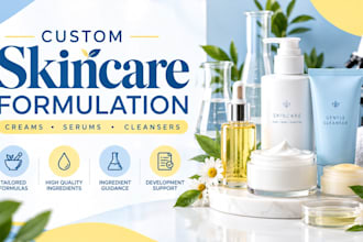 formulate custom skincare products including creams, serums and cleansers