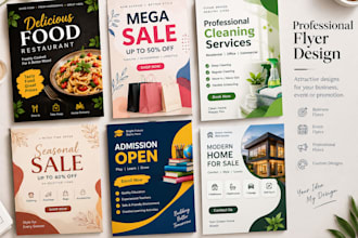 design professional cards, flyers and posters