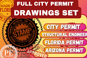 do full city permit drawing for residential building in florida arizona illinois