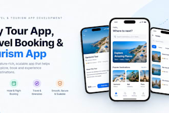 develop scalable city tour app, travel booking, tourism app