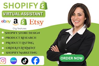 be your shopify manager,shopify virtual assistant for shopify marketing