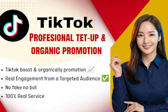 growth tiktok followers with organic promotion