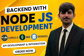 be your expert node js developer for API and backend integration