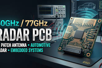 design 60ghz 77ghz radar pcb, patch rf antenna automotive radar embedded systems