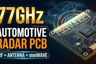design 77ghz automotive radar pcb, rf antenna and mmwave hardware