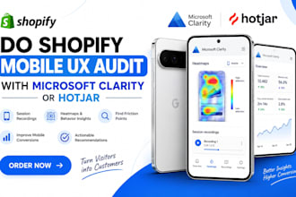 do shopify mobile UX audit with microsoft clarity or hotjar for salon spa stores
