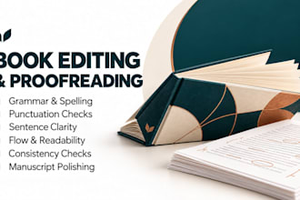 edit and proofread your book or ebook manuscript