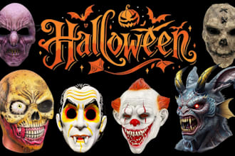 create halloween 3d mask printable 3d mask cosplay halloween mask spooky mask