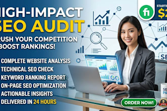 audit your website SEO off page on page with report