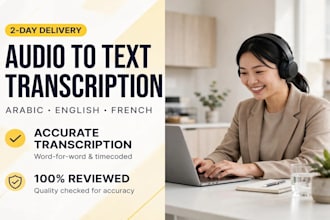 transcribe your english podcast audio to text fast
