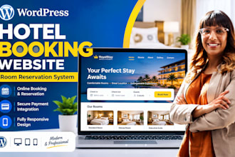 design wordpress hotel booking website room reservation system