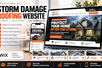 build a wix storm damage roofing website for lead generation