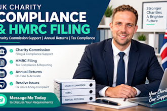 handle UK charity compliance, charity commission and hmrc filing