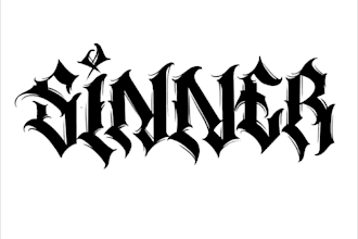 create custom tattoo lettering and gothic blackletter designs handwritten logo