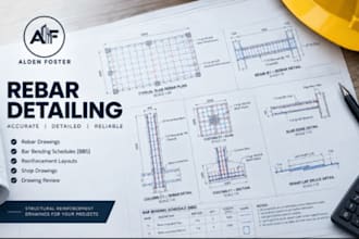 prepare rebar detailing drawings bar bending schedules for ny fl