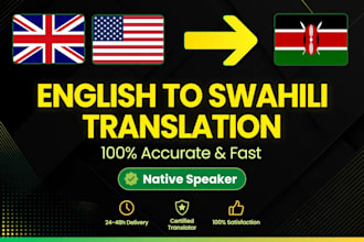 translate english to swahili and swahili to english perfectly