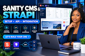 set up sanity cms strapi headless cms apis and content models