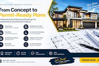 draw residential building plans and architectural permit drawing
