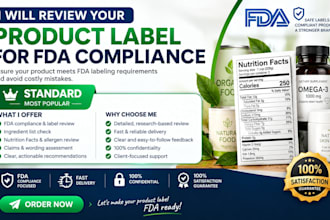 review your product label for fda compliance