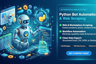 python web scraping and data extraction to excel or csv