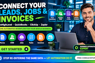setup gohighlevel quickbooks clickup zapier jobtread basecamp jotform hiver