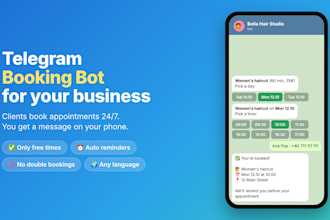 build a telegram booking bot for your salon, clinic or business