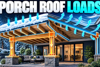 assess porch roof wind snow and support loads