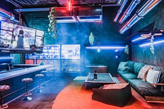 create highly custom vrchat world 3d game environment vrc world bar club vrc map