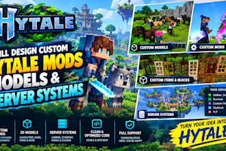 design custom hytale mods, models, and server systems