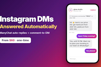 set up manychat instagram dm automation and ai auto reply chatbot