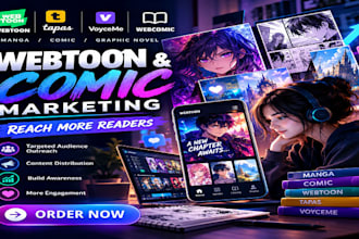 promote your manga, webcomic, webtoon, tapas, and voyceme quickly