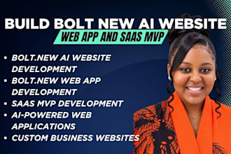 build bolt new ai website, web app, saas mvp and custom ai application