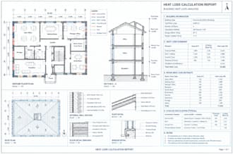 provide a complete heat loss calculation report for your project