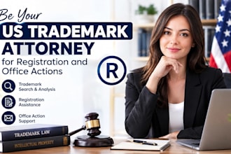 be your USA trademark attorney for registration and office actions