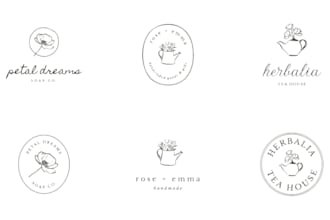 design botanical logo and brand identity