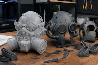 create 3d mask, 3d mask model, cosplay mask, dj mask, mask stl for 3d printing