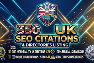 build 350 UK local citations and UK business directories