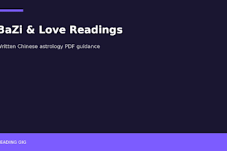 provide a bazi chinese astrology reading for love career and luck