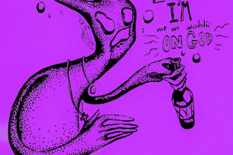 create an illustration using ink