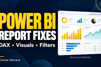 fix power bi dax measures, visuals and report issues