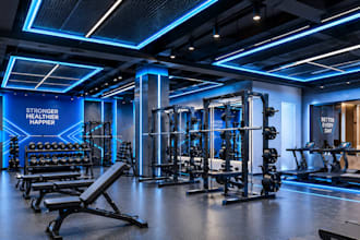 design modern commercial gym and fitness center interiors